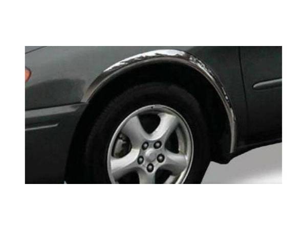 QAA - WZ40660 Molded Stainless Steel Wheel Well Fender Trim 4Pc 2000-2007 Ford Taurus QAA