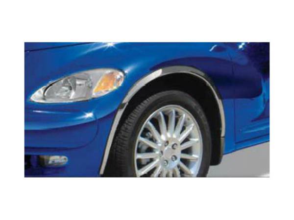 QAA - WZ41700 Molded Stainless Steel Wheel Well Fender Trim 4Pc 2001-2010 Chrysler PT Cruiser QAA