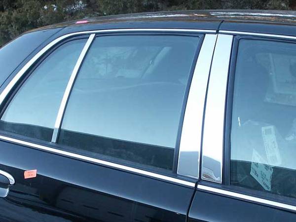 QAA - PP32481 Stainless Steel Pillar Trim 6Pc 1998-2010 Ford Crown Victoria QAA