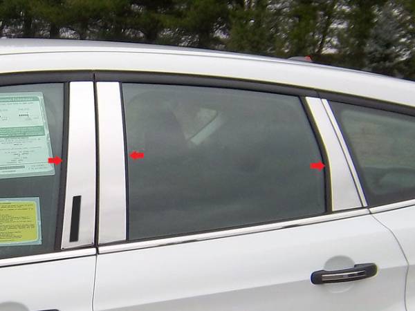 QAA - PP53361 Stainless Steel Pillar Trim 6Pc 2013-2019 Ford Escape QAA