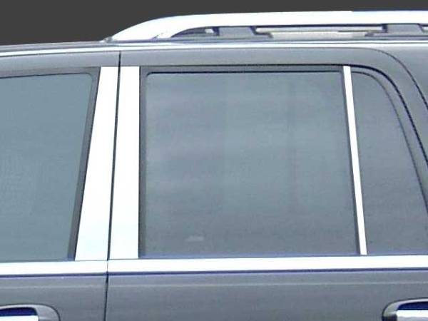 QAA - PP37384 Stainless Steel Pillar Trim 6Pc 1997-2014 Ford Expedition, 1998-2014 Lincoln Navigator QAA