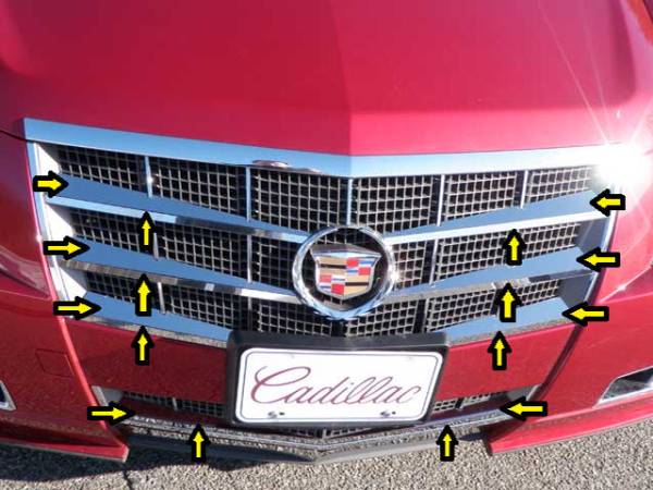 QAA - SG48251 Stainless Steel Grille Accent 16Pc 2011-2014 Cadillac CTS Coupe QAA