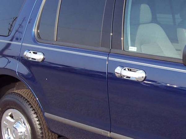 QAA - DH43330 Chrome Plated ABS plastic Door Handle Cover 8Pc 2002-2010 Ford Explorer QAA