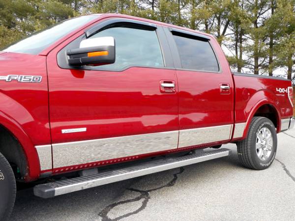 QAA - TH44306 Stainless Steel Rocker Panel Trim 12Pc 2004-2008 Ford F-150 QAA