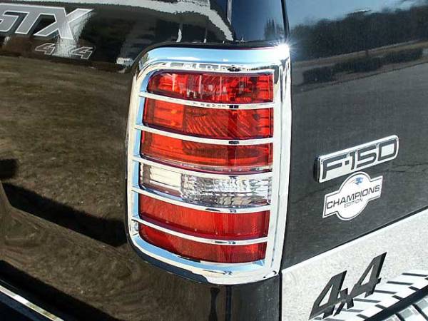 QAA - TL44308 Chrome Plated ABS plastic Tail Light Bezels 2Pc 2004-2008 Ford F-150 QAA