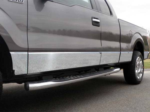 QAA - TH49301 Stainless Steel Rocker Panel Trim 10Pc 2009-2014 Ford F-150 QAA