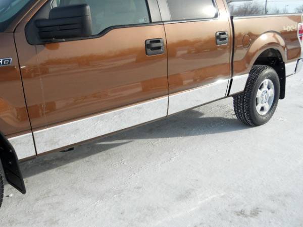 QAA - TH49305 Stainless Steel Rocker Panel Trim 12Pc 2009-2014 Ford F-150 QAA