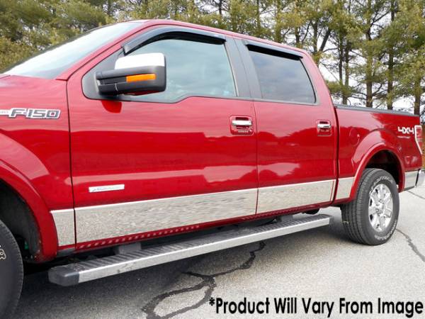 QAA - TH49656 Stainless Steel Rocker Panel Trim 12Pc 2009-2014 Ford F-150 QAA