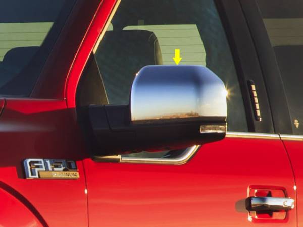 QAA - MC55307 Chrome Plated ABS plastic Mirror Cover 2Pc 2015-2020 Ford F-150 QAA