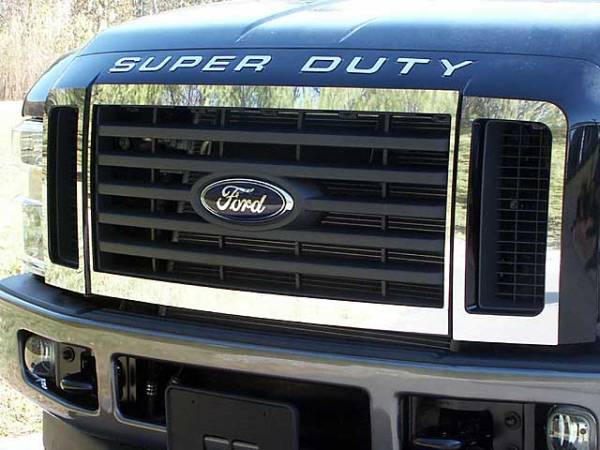 QAA - SG48320 Stainless Steel Grille Accent 6Pc 2008-2008 Ford F-250 & F-350 Super Duty QAA