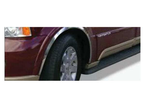 QAA - WZ43655 Molded Stainless Steel Wheel Well Fender Trim 4Pc 2003-2006 Lincoln Navigator QAA