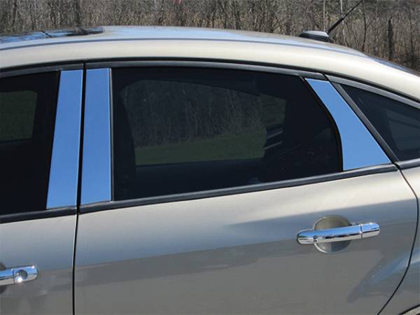 QAA - PP52346 Stainless Steel Pillar Trim 6Pc 2012-2018 Ford Focus QAA