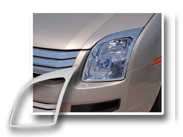 QAA - HLB47390 Chrome Plated ABS plastic Headlight Bezel 2Pc 2007-2009 Ford Fusion QAA