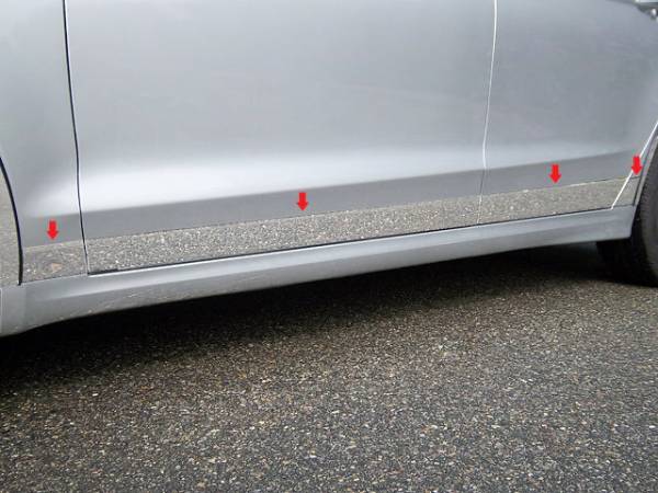 QAA - TH53390 Stainless Steel Rocker Panel Trim 8Pc 2013-2020 Ford Fusion QAA