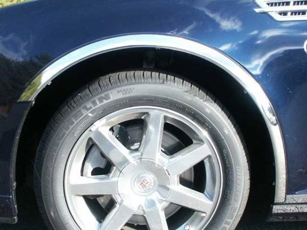 QAA - WZ45236 Molded Stainless Steel Wheel Well Fender Trim 4Pc 2005-2011 Cadillac STS QAA