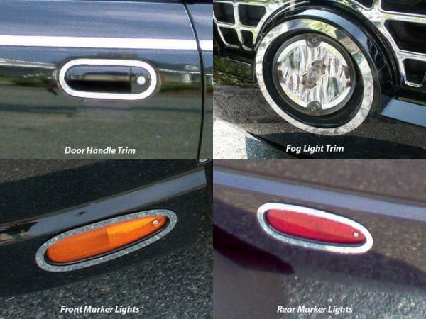 QAA - ML43670 Stainless Steel Marker Light Accent 8Pc 2002-2006 Ford Thunderbird QAA