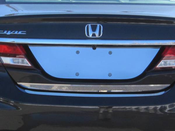 QAA - LP12214 Stainless Steel License Plate Bezel 1Pc 2012-2015 Honda Civic QAA