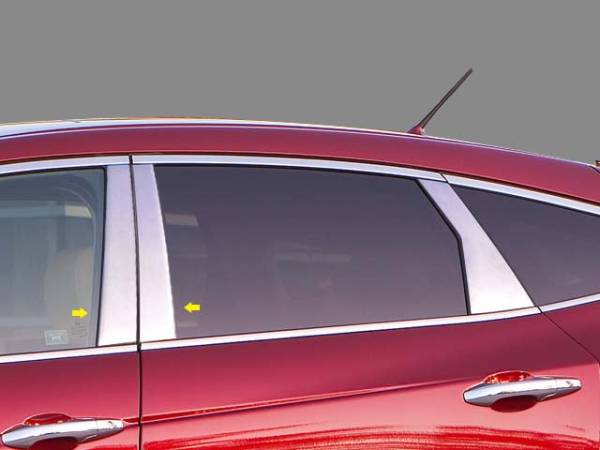 QAA - PP10283 Stainless Steel Pillar Trim 4Pc 2010-2015 Honda Crosstour QAA