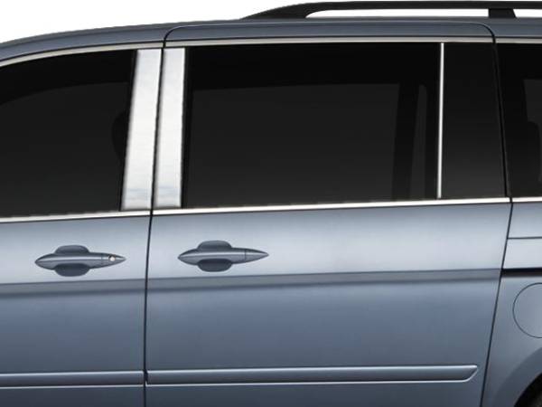 QAA - PP25246 Stainless Steel Pillar Trim 6Pc 2005-2010 Honda Odyssey QAA