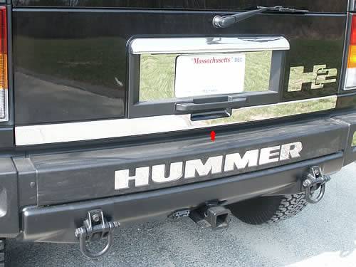 QAA - HV43010 Stainless Steel Tailgate Accent 1Pc 2003-2009 Hummer H2 QAA