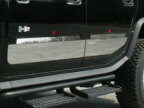 QAA - HV43013 Stainless Steel Side Accent Trim 4Pc 2003-2009 Hummer H2 QAA