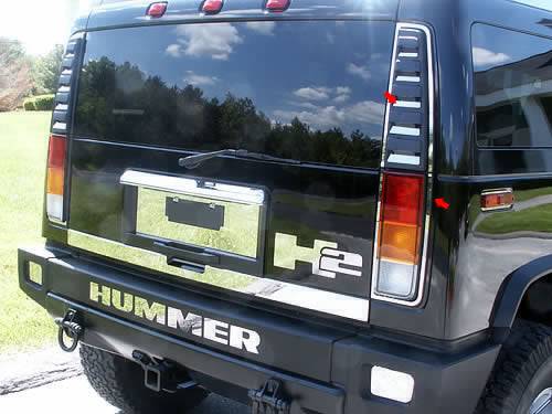 QAA - HV43016 Stainless Steel Tail Light Accent 14Pc 2003-2009 Hummer H2 QAA