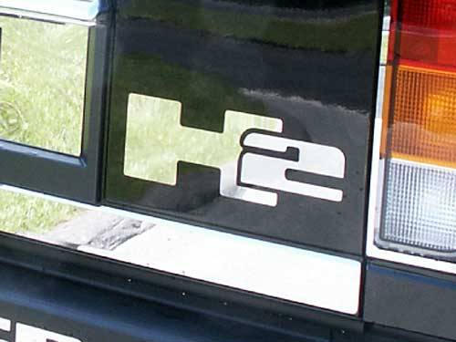 QAA - HV43020 Stainless Steel Graphic/Logo/emblem 2Pc 2003-2009 Hummer H2 QAA