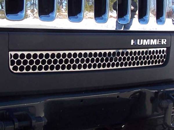 QAA - HV46306 Stainless Steel Grille Accent 1Pc 2006-2009 Hummer H3 QAA