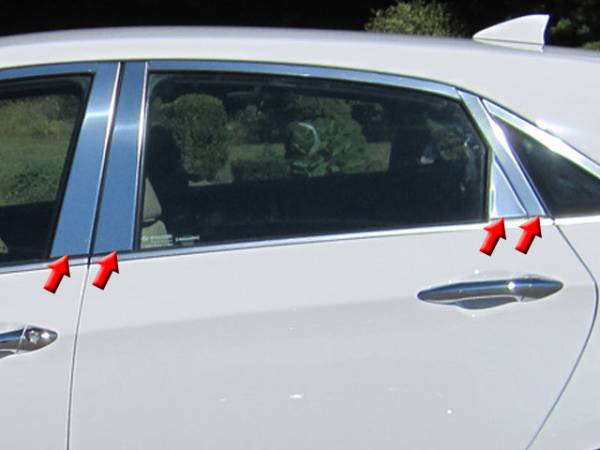 QAA - PP13347 Stainless Steel Pillar Trim 8Pc 2013-2017 Hyundai Elantra QAA