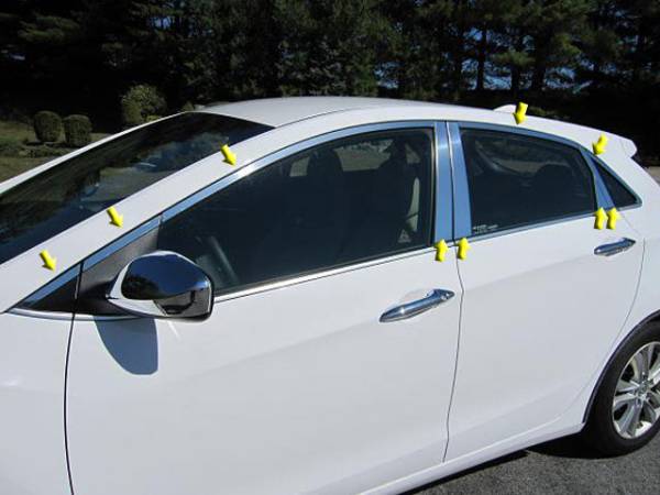 QAA - WP13345 Stainless Steel Window Accent Package 18Pc 2013-2017 Hyundai Elantra QAA