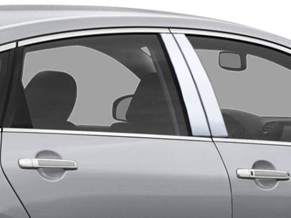 QAA - PP26058 Stainless Steel Pillar Trim 4Pc 2006-2010 Infiniti M35, 2006-2010 Infiniti M45 QAA