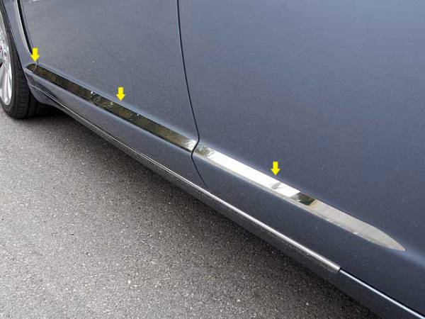 QAA - TH29099 Stainless Steel Rocker Panel Trim 6Pc 2009-2015 Jaguar XF QAA