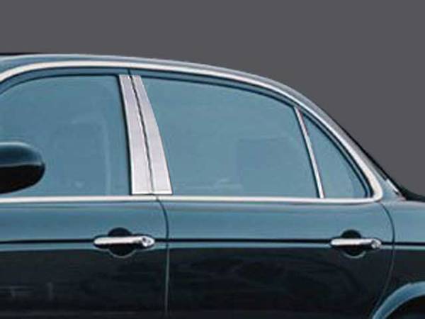 QAA - PP24095 Stainless Steel Pillar Trim 6Pc 2004-2009 Jaguar XJ QAA