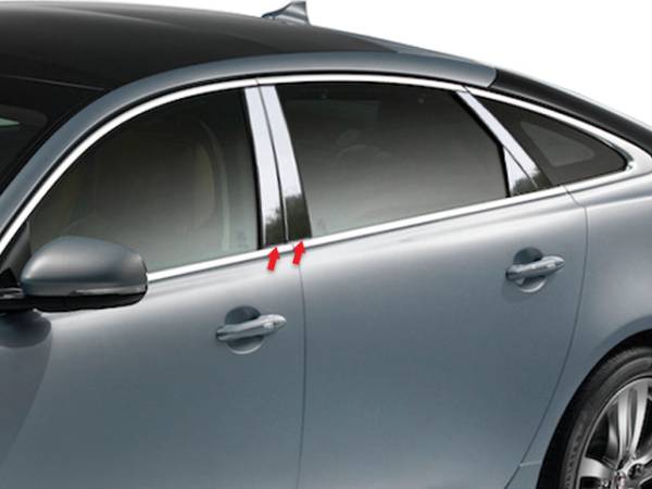 QAA - PP11094 Stainless Steel Pillar Trim 4Pc 2010-2019 Jaguar XJ QAA