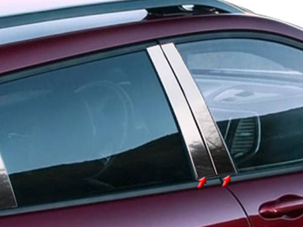 QAA - PP54090 Stainless Steel Pillar Trim 4Pc 2014-2022 Jeep Cherokee QAA