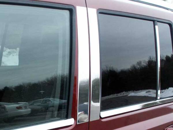 QAA - PP46096 Stainless Steel Pillar Trim 6Pc 2006-2010 Jeep Commander QAA