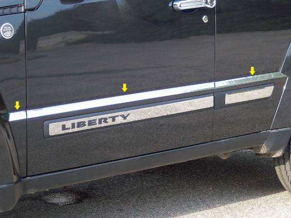 QAA - TH48070 Stainless Steel Rocker Panel Trim 6Pc 2008-2012 Jeep Liberty QAA