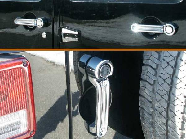 QAA - DH47085 Chrome Plated ABS plastic Door Handle Cover 10Pc 2007-2018 Jeep Wrangler JK QAA