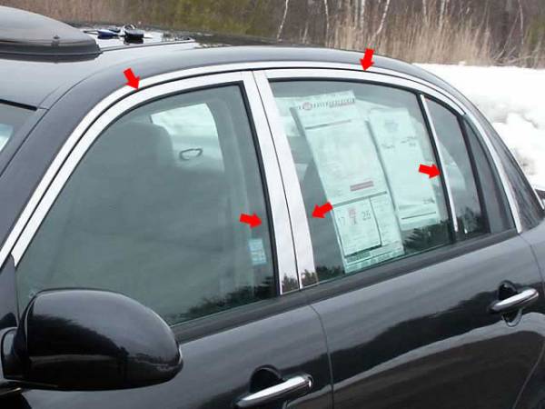 QAA - WP24800 Stainless Steel Window Accent Package 10Pc 2004-2010 Kia Amanti QAA