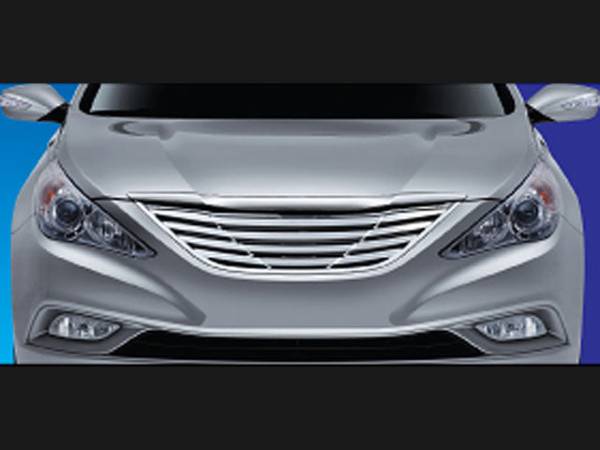 QAA - SGB11360 Chrome Plated ABS plastic Grille Accent 1Pc 2011-2013 Hyundai Sonata QAA