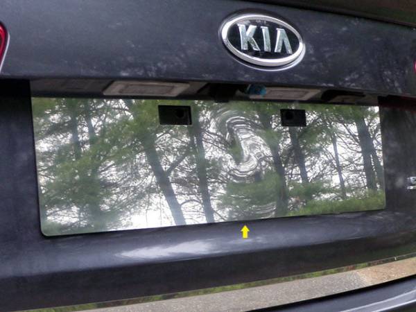 QAA - LP11805 Stainless Steel License Plate Bezel 1Pc 2011-2015 Kia Optima QAA