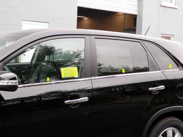 QAA - WS11820 Stainless Steel Window Sill Accent 6Pc 2011-2015 Kia Sorento QAA