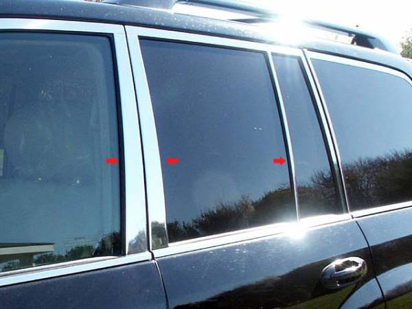 QAA - PP24121 Stainless Steel Pillar Trim 6Pc 2004-2007 Lexus LX470 QAA