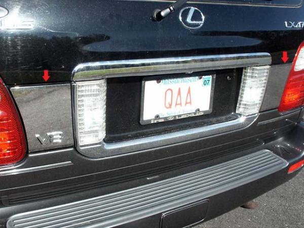 QAA - TP24120 Stainless Steel Trunk Accent Trim 2Pc 2004-2007 Lexus LX470 QAA