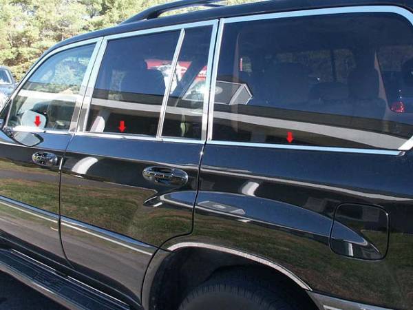 QAA - WS24120 Stainless Steel Window Sill Accent 6Pc 2004-2007 Lexus LX470 QAA