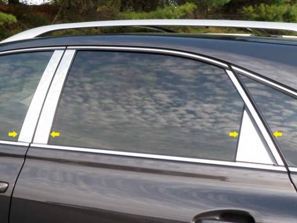 QAA - PP10127 Stainless Steel Pillar Trim 8Pc 2010-2015 Lexus RX350, 2010-2015 Lexus RX450 QAA