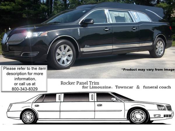 QAA - TH50672 Stainless Steel Rocker Panel Trim 8Pc 2010-2020 Lincoln MKT QAA