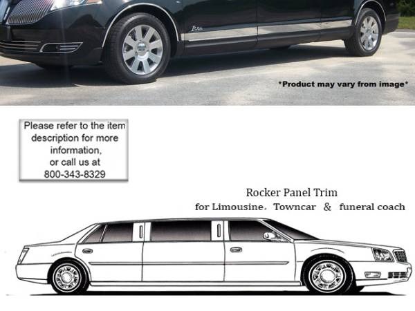 QAA - TH50673 Stainless Steel Rocker Panel Trim 8Pc 2010-2020 Lincoln MKT QAA