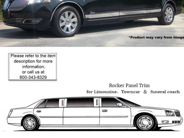 QAA - TH50674 Stainless Steel Rocker Panel Trim 8Pc 2010-2020 Lincoln MKT QAA