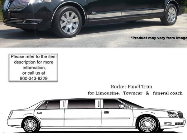 QAA - TH50676 Stainless Steel Rocker Panel Trim 11Pc 2010-2020 Lincoln MKT QAA